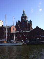 Die Orthodoxe Kirche im Hafen von Helsinki